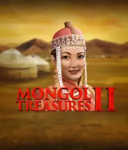 Explore the rich culture of Mongolia with the Mongol Treasures 2 game by Endorphina, highlighting a beautiful Mongolian woman dressed in traditional attire against a golden Mongolian steppe backdrop. This graphic captures the spirit of Mongolian culture, offering a distinctive cultural journey. 